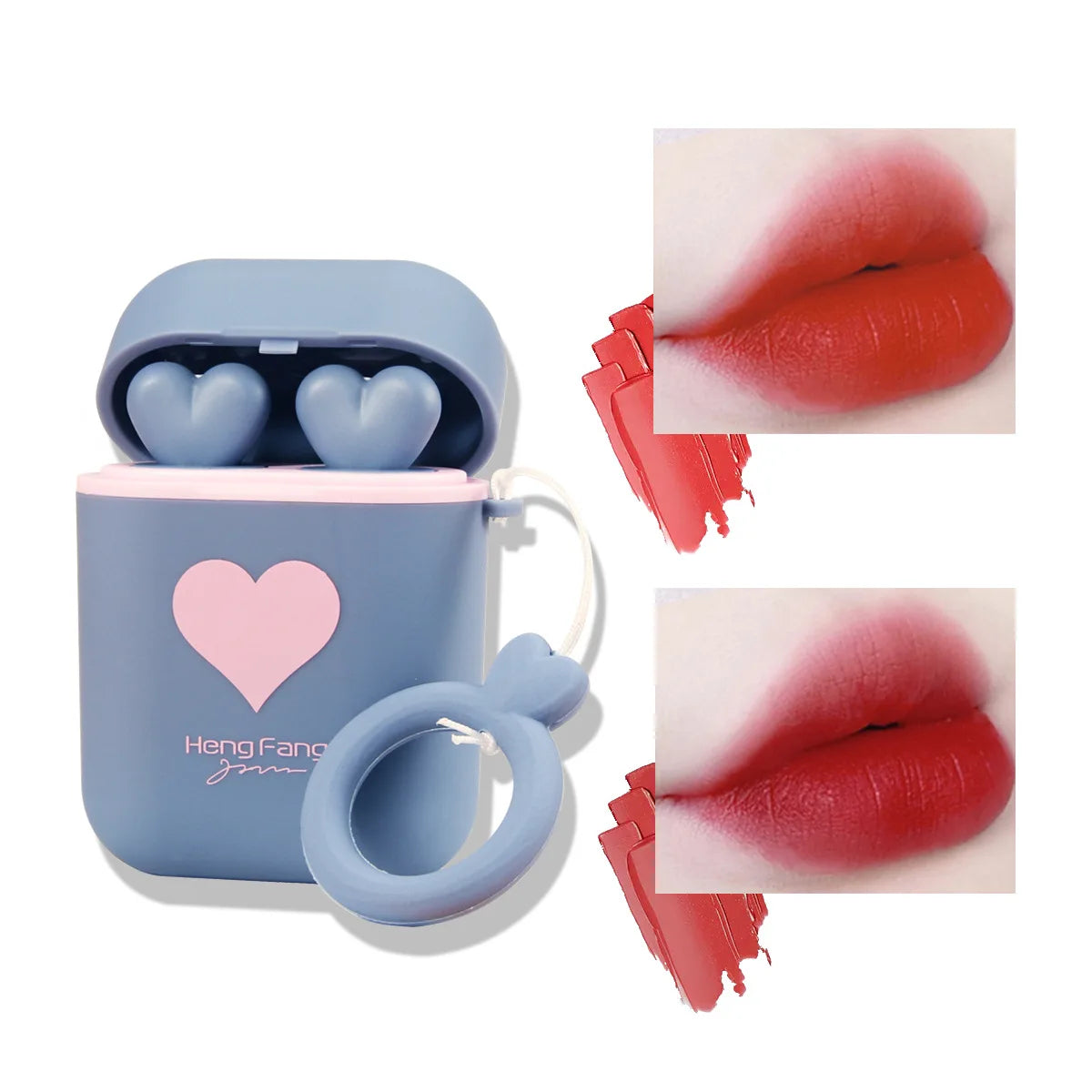 Velvet Matte Liquid Lipstick Set in Portable Charging Case - 33