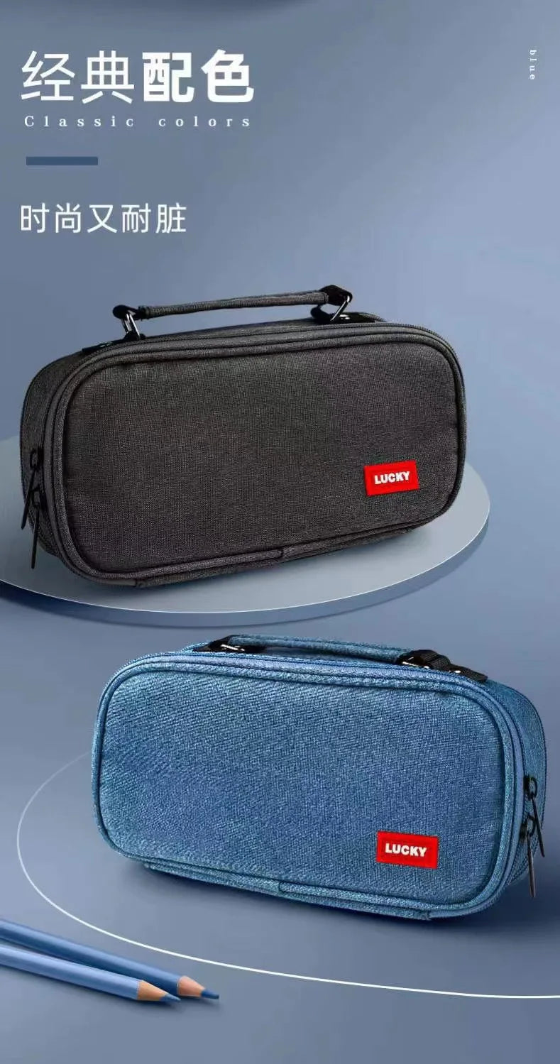 Large Capacity Triple-Layer Stationery and Organizer Pouch - 18
