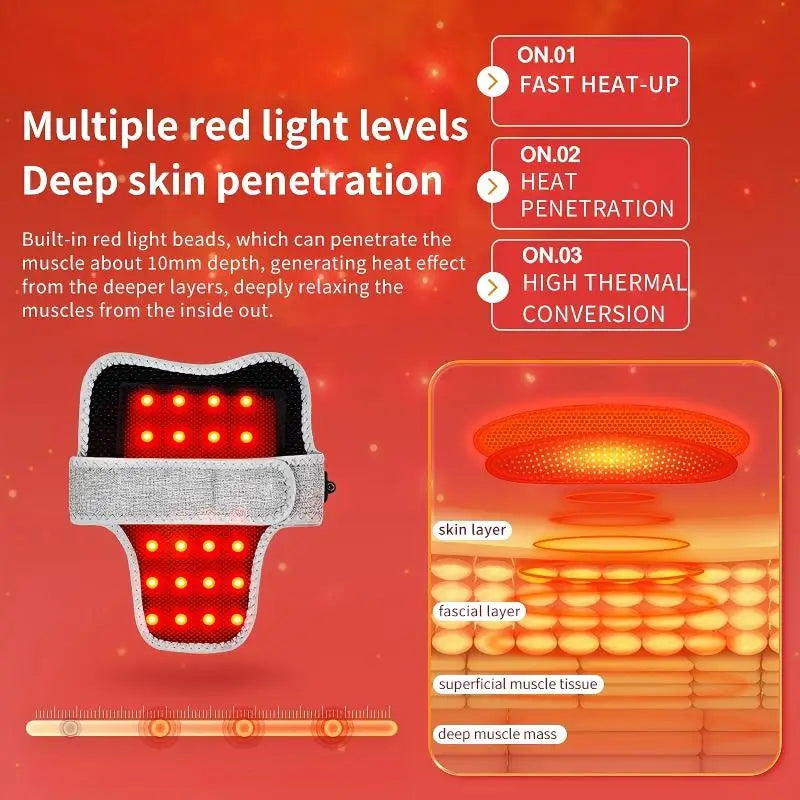 Red Light Therapy Heating Neck Massager for Pain Relief - 5