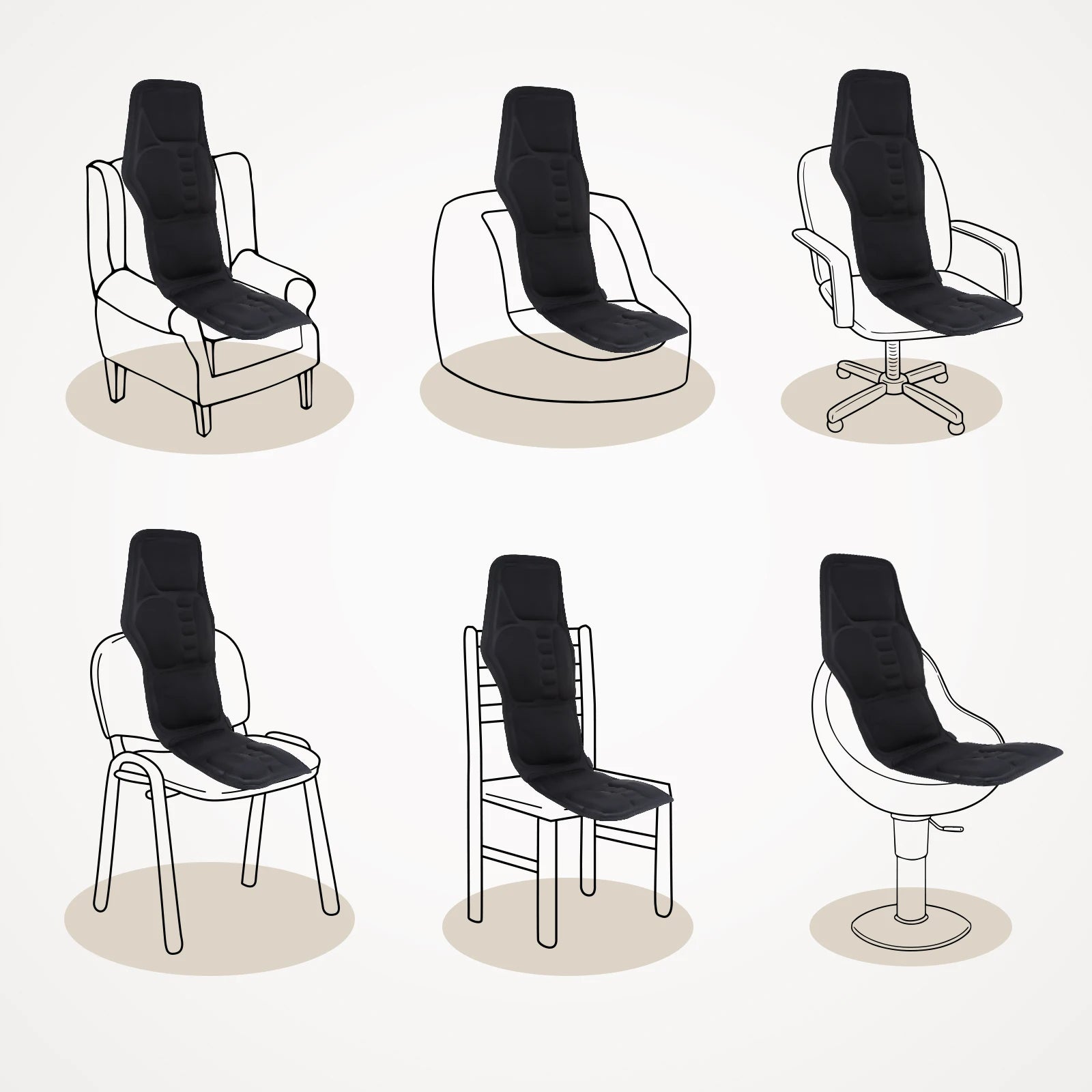 Full-Body Heated Vibration Massage Chair Cushion - 12