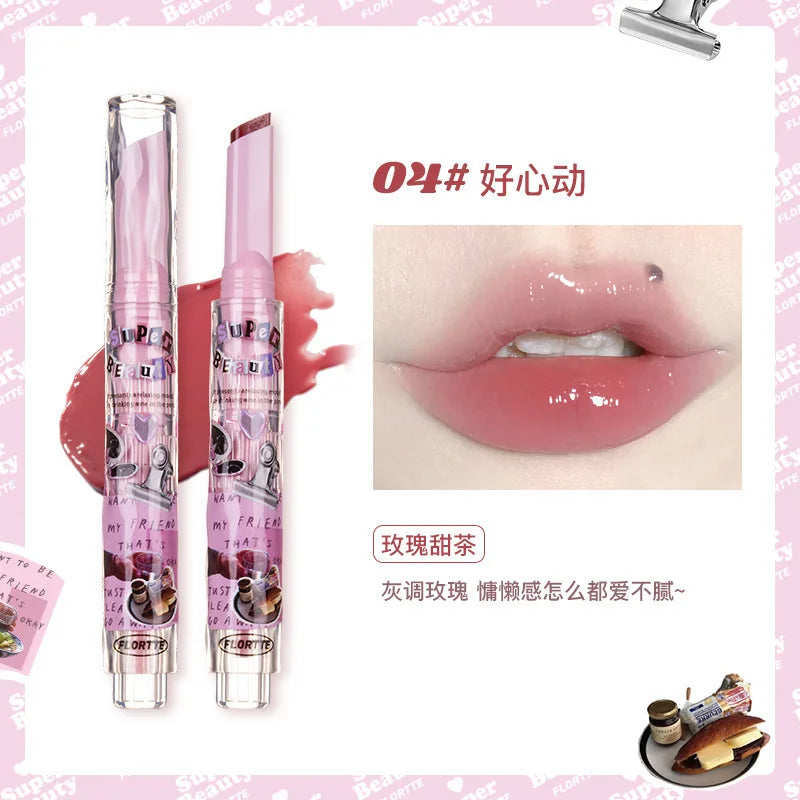 Mirror Shine Heart Shape Moisturizing Lipstick Pencil - 35