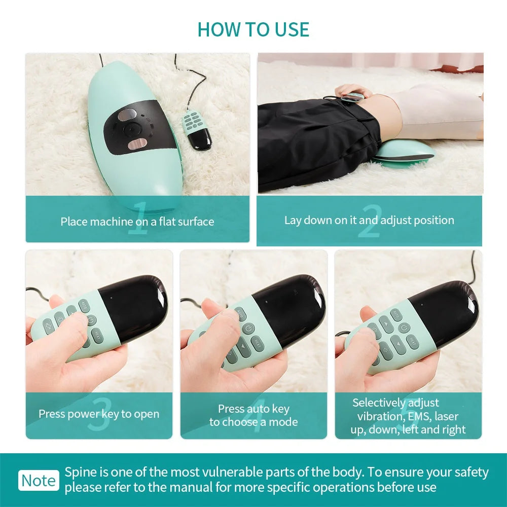 Electric Lumbar Traction Massager with Vibration and Heat - 6