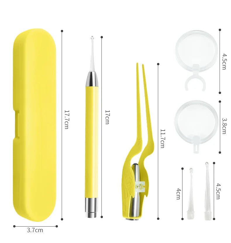 LED Illuminated Ear Wax Removal Tool Kit - 6