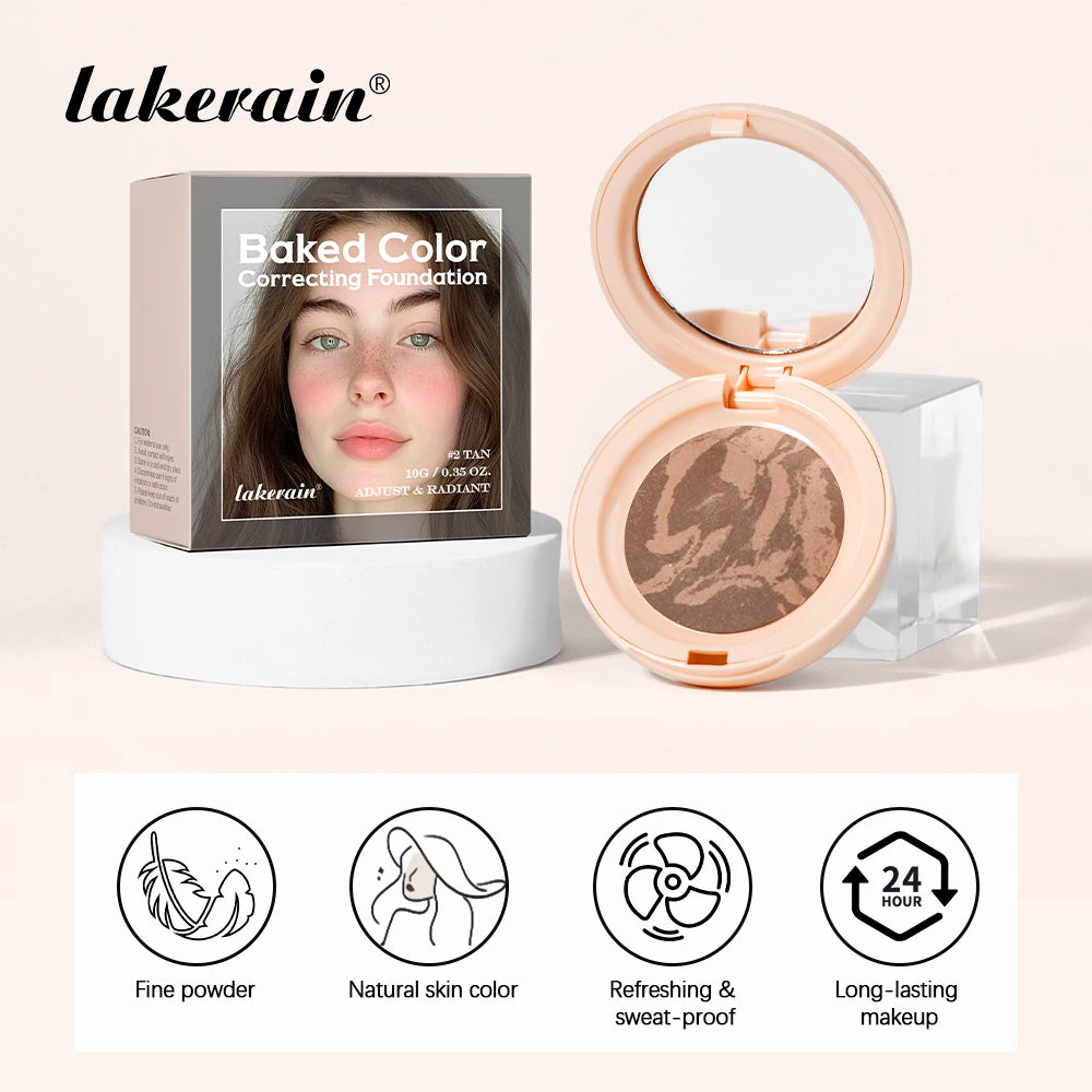 Baked Color Correcting Face Powder Foundation - 3