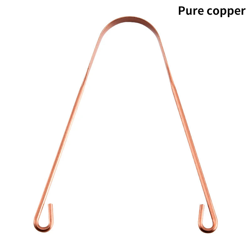 Professional Metal Tongue Scraper for Fresh Breath - 22