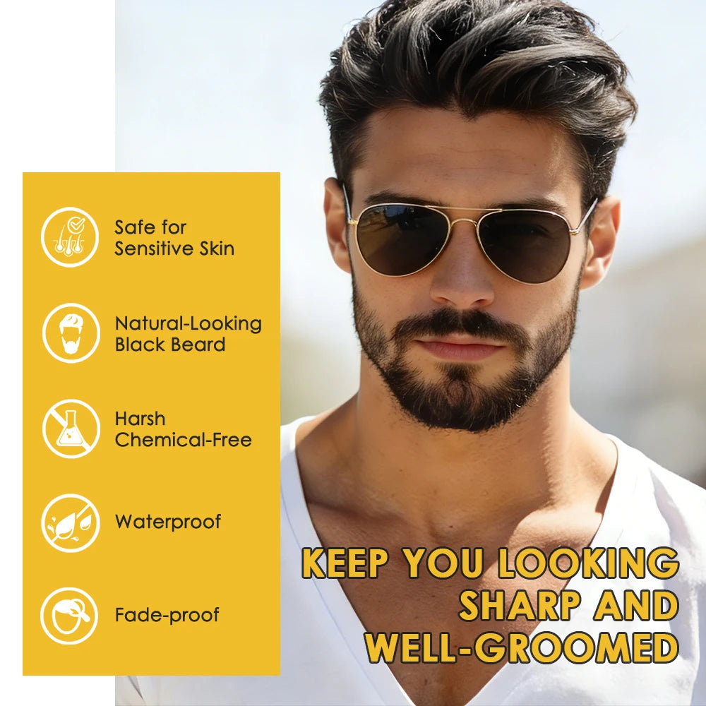 Instant Beard Blackening Shampoo for Men - 18