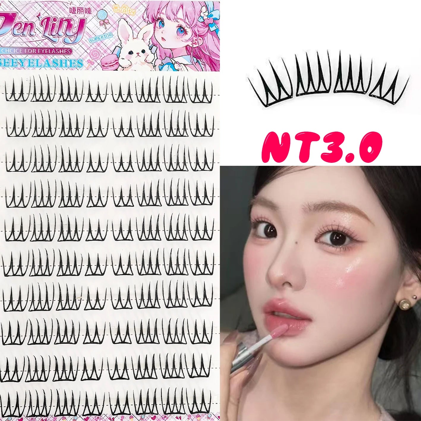 Self-Adhesive Manga Style DIY Cluster Lashes - 11