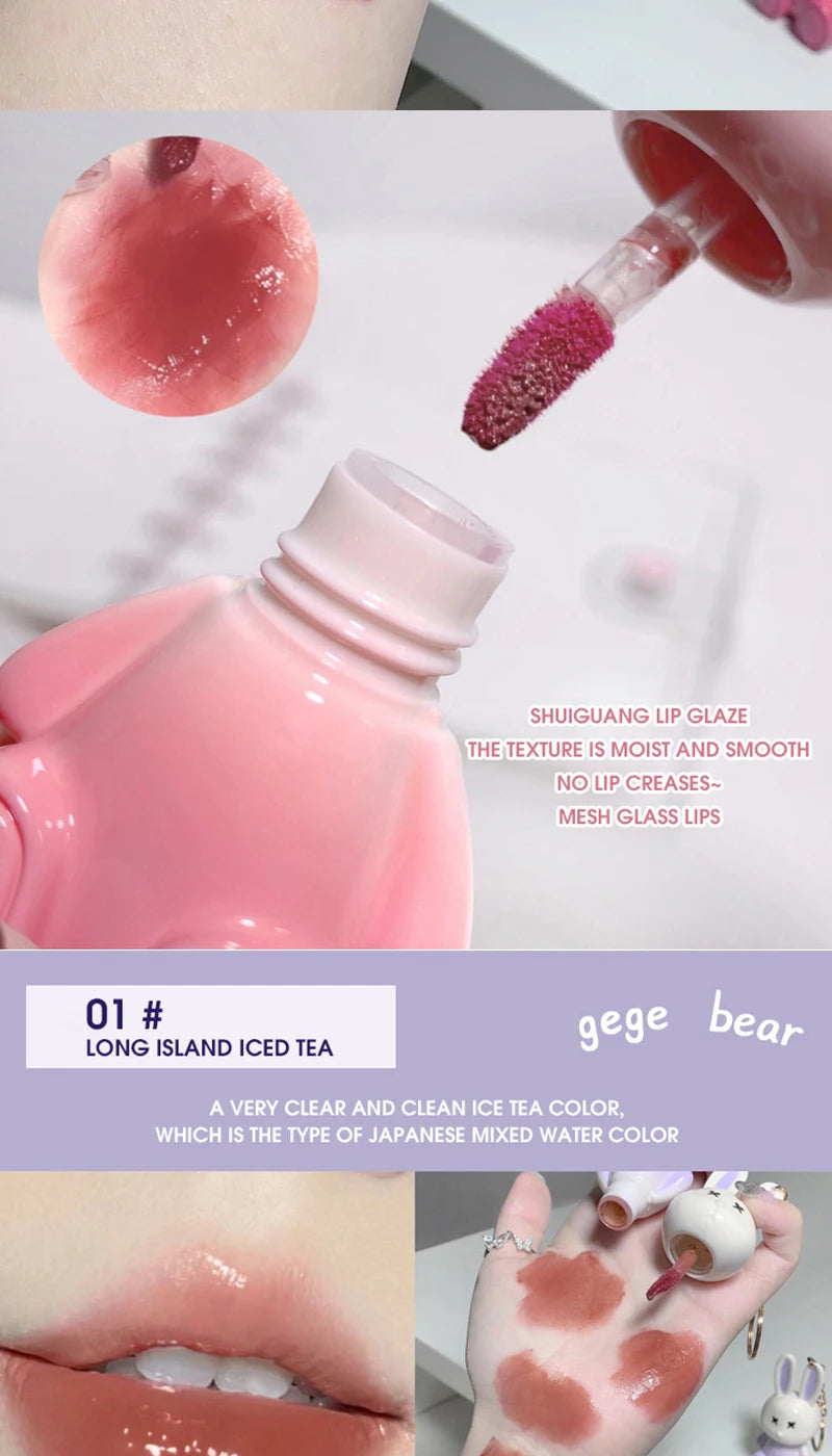 Hydrating Bunny Keychain Glossy Lip Lacquer - 10