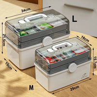 Large Multi-Tier Family Medicine Organizer Storage Box