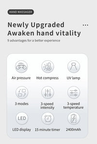 Electric Heated Hand Massager with Air Compression