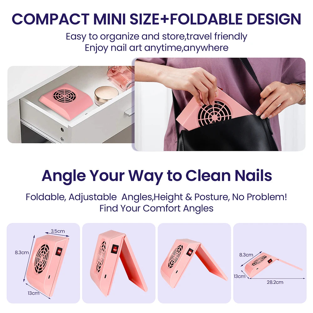 Foldable Portable Nail Dust Collector Vacuum - 11