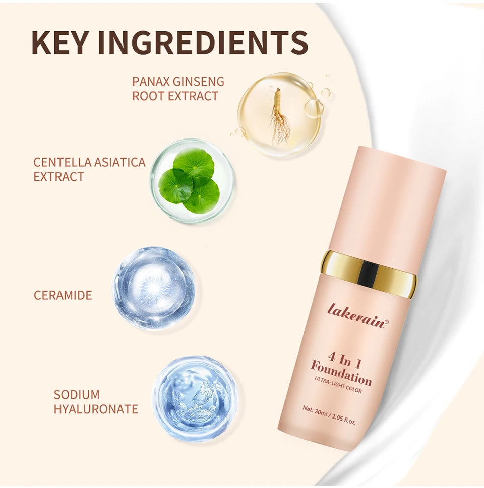 4-in-1 Color-Changing Hydrating Foundation with SPF 30+ - 12
