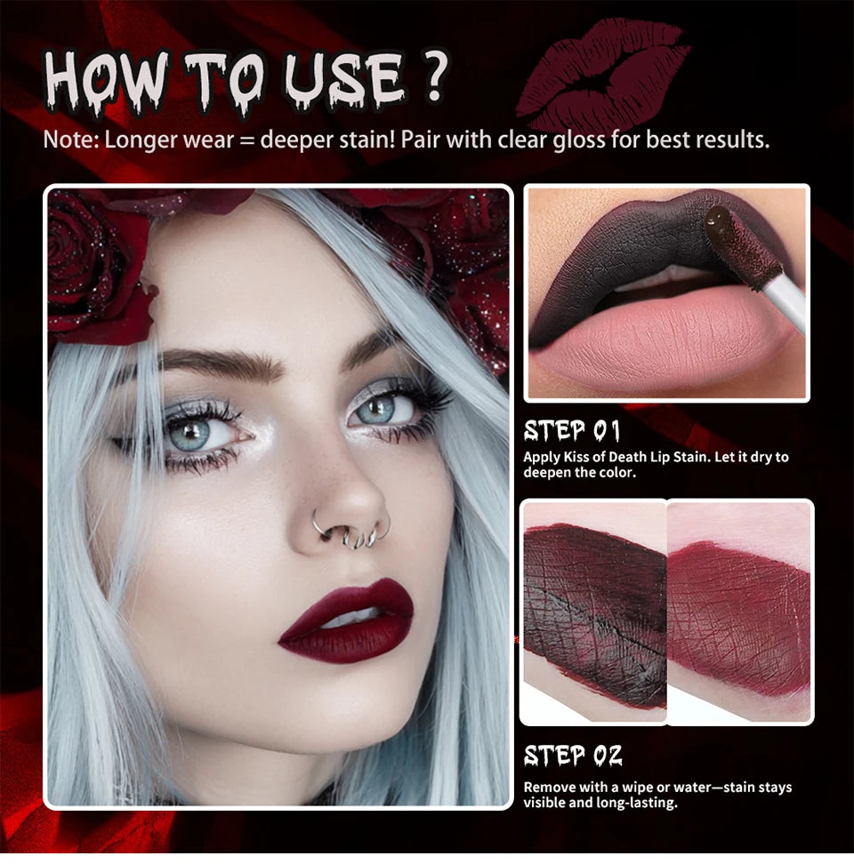 Long-Lasting Waterproof Bloody Matte Lip Stain - 14