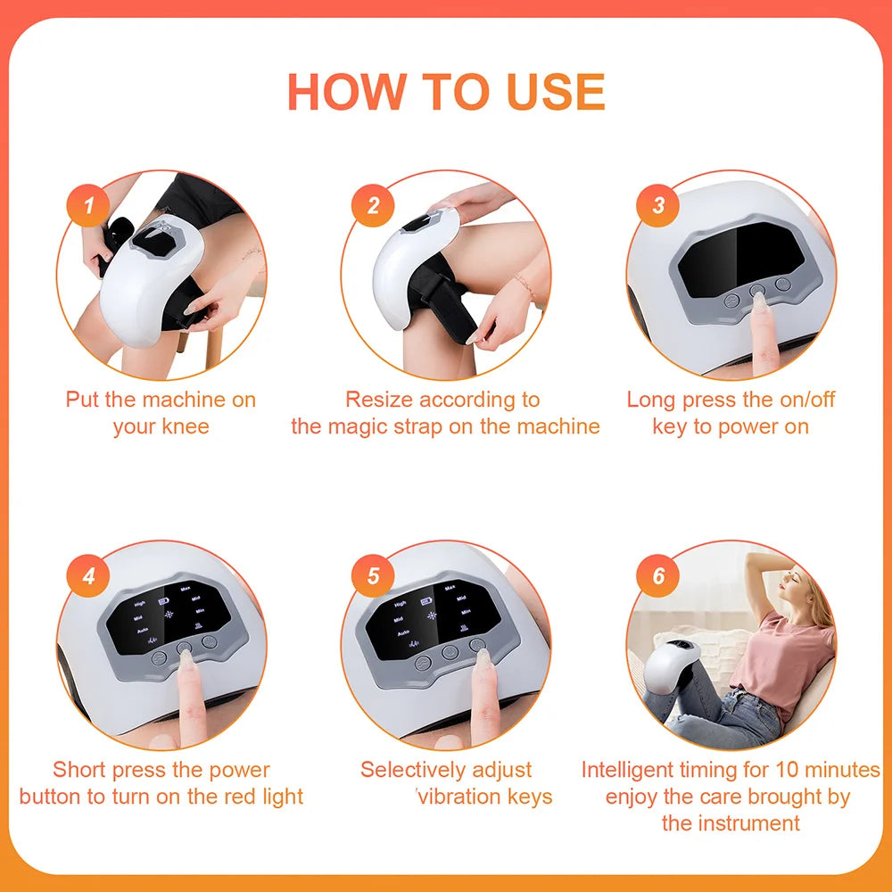 Wireless Smart Knee Massager for Pain Relief - 10