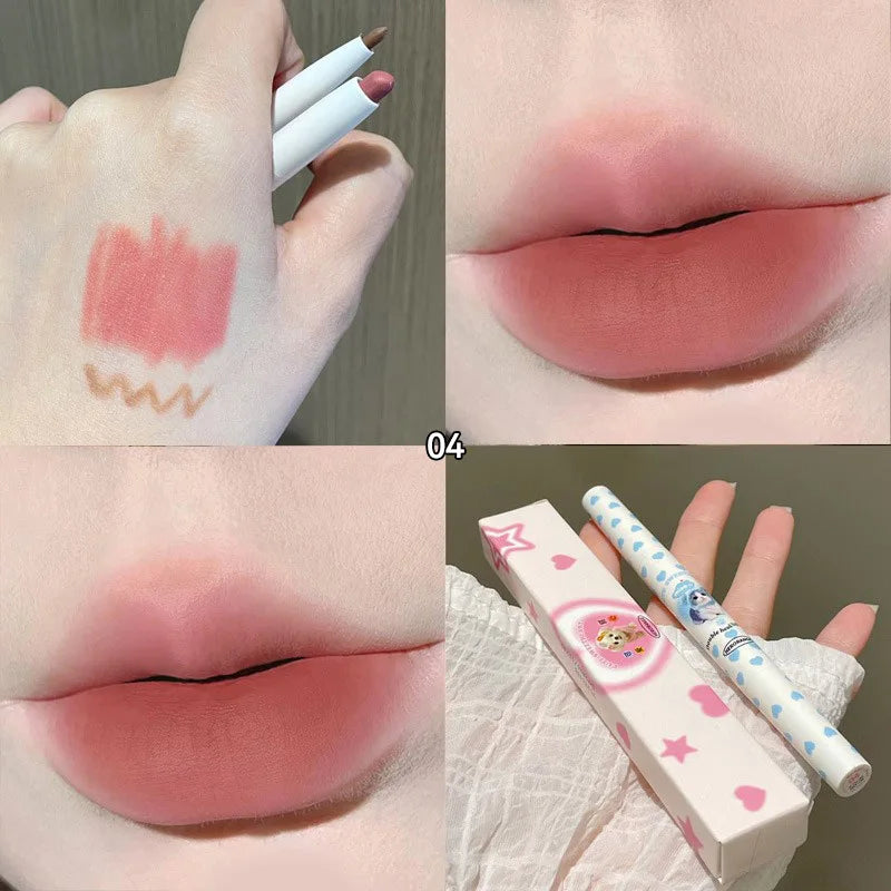 Dual-Ended Precision Lip Liner and Matte Lipstick Pen - 20