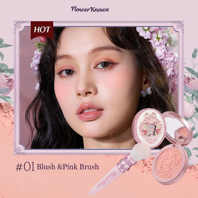 Embossed Long-Lasting Powder Blush for Silky Smooth Skin - 45