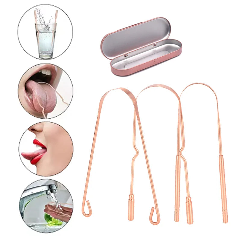 Pure Copper Tongue Scraper for Fresh Breath - 6