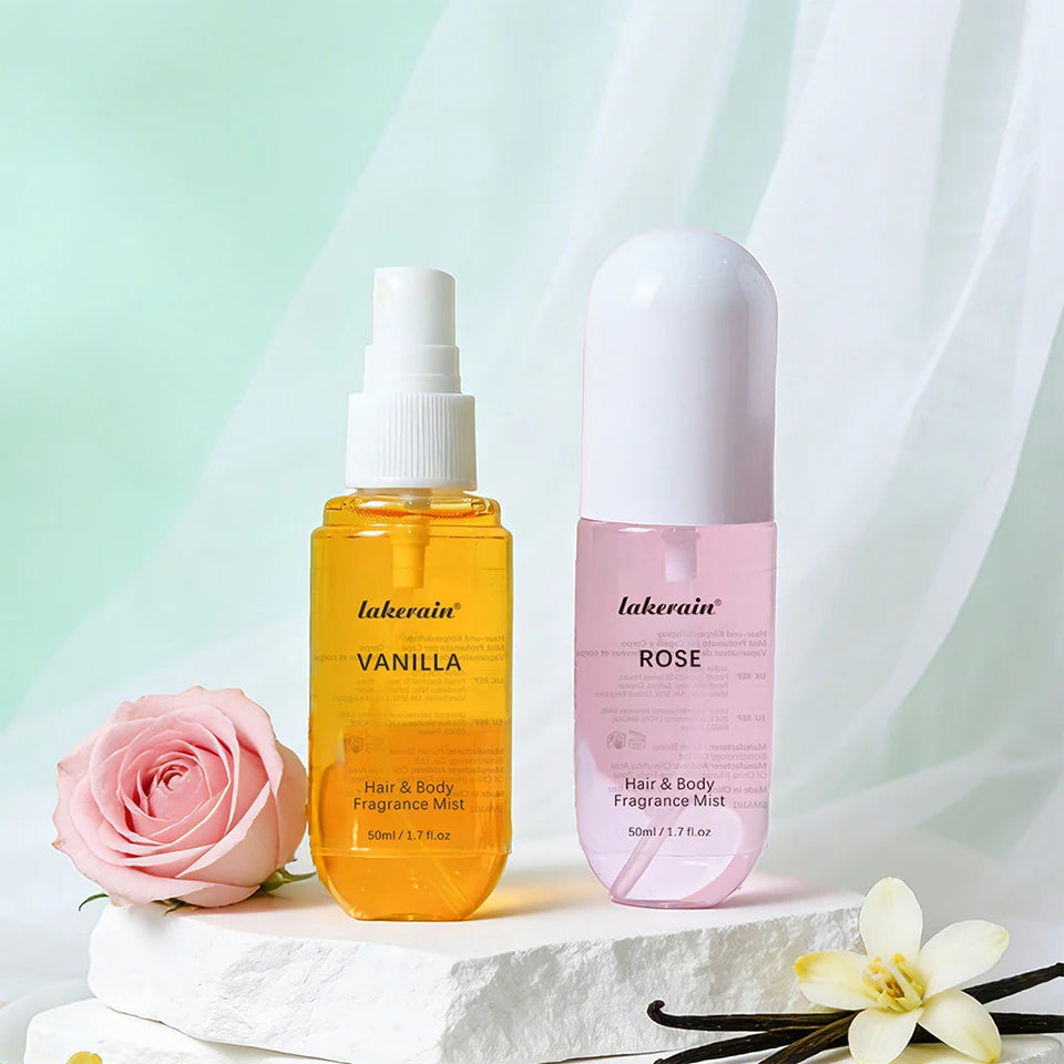 Long-Lasting Vanilla and Rose Hair & Body Fragrance Mist - 19