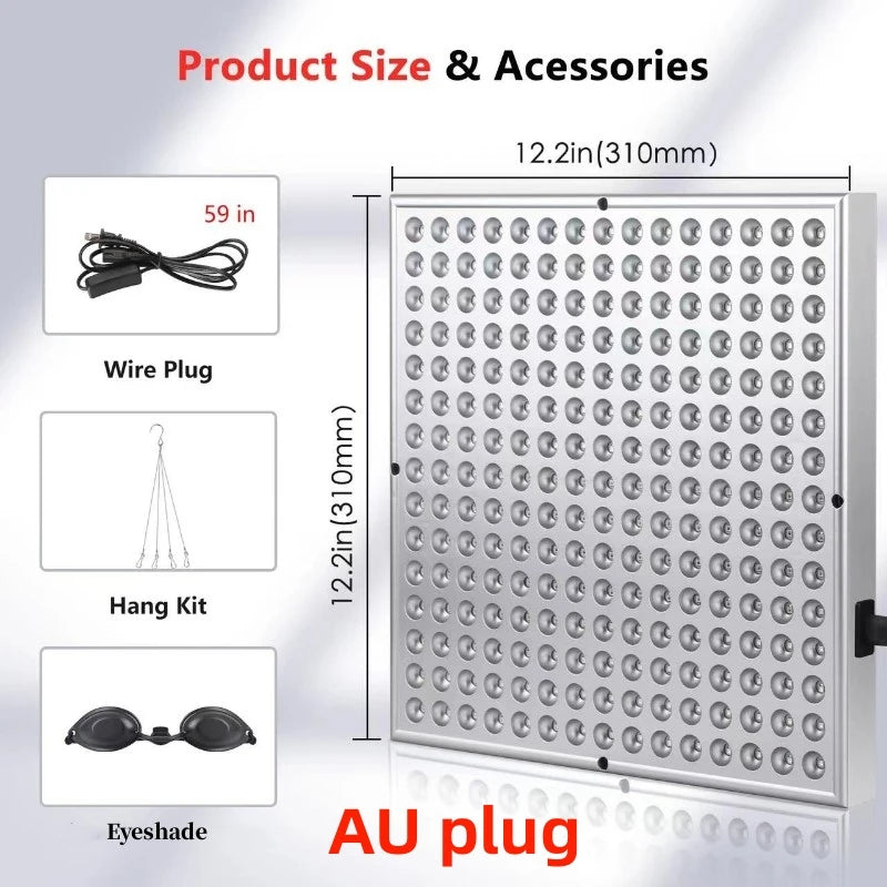 LED Red Light Therapy Panel for Skin Rejuvenation and Pain Relief - 15