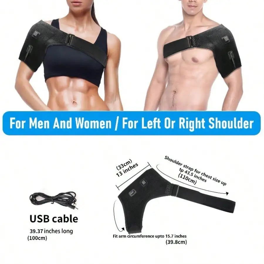 Electric Heated Shoulder Brace for Pain Relief - 4