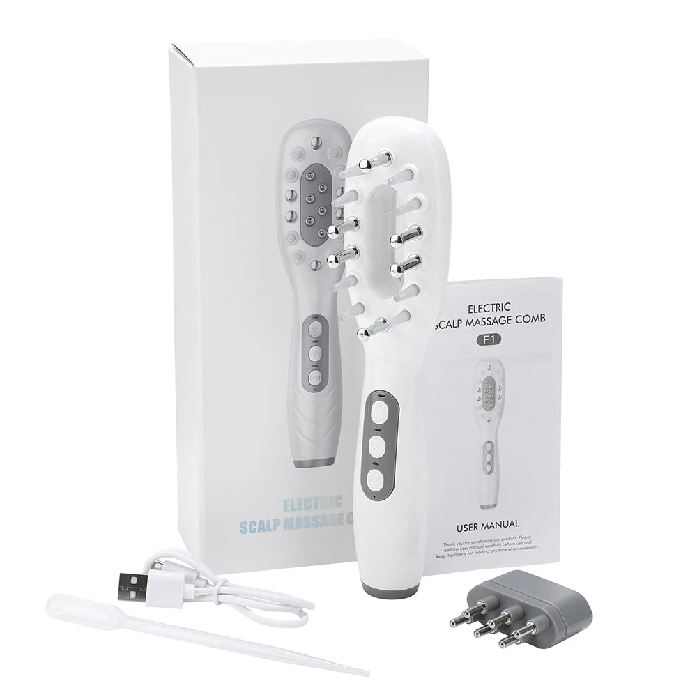 Electric Scalp Massager & Hair Growth Oil Applicator - 24