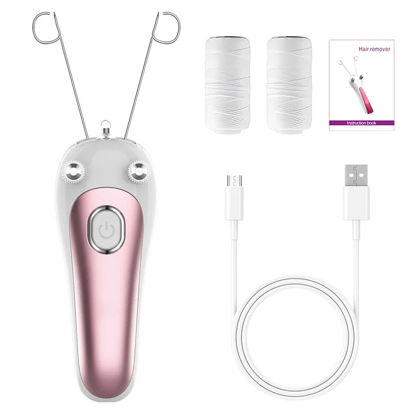 Portable Electric Cotton Threading Hair Remover for Face and Body - 20
