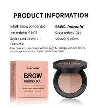 Dual-Tone Eyebrow Powder Duo with Brush