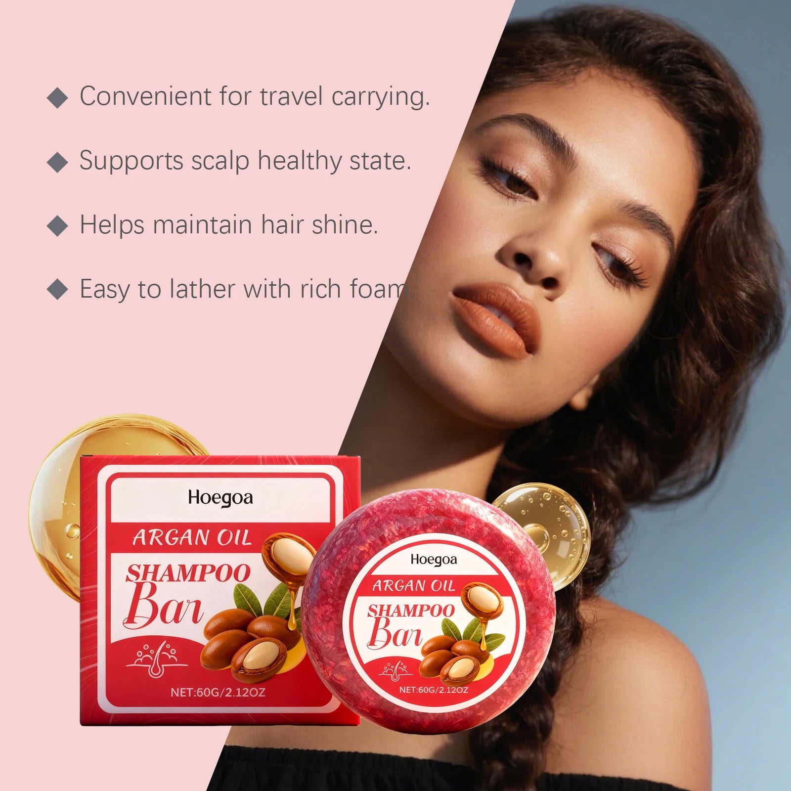 Moisturizing Solid Shampoo Bar for Frizz Control & Split Ends - 14