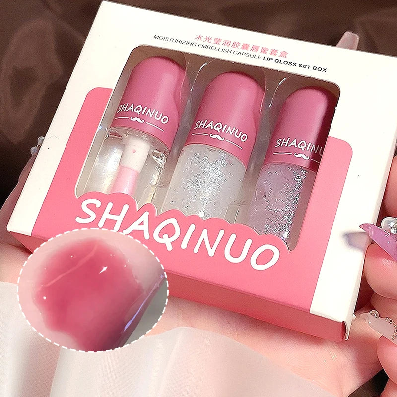 Hydrating Capsule Lip Gloss Set for Shiny Lips - 3