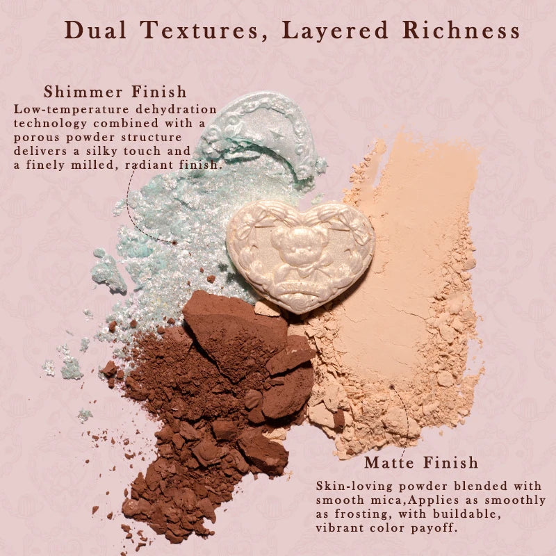 6-Color Eyeshadow Palette with Matte and Shimmer Finishes - 5
