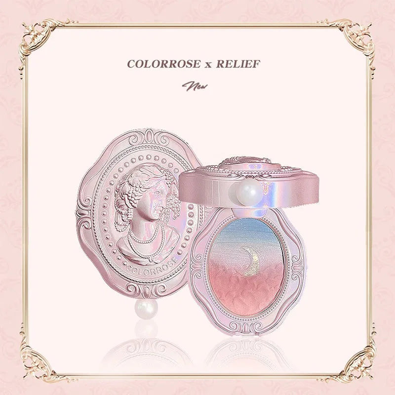 Embossed Gradient Blush and Highlighter Palette - 1