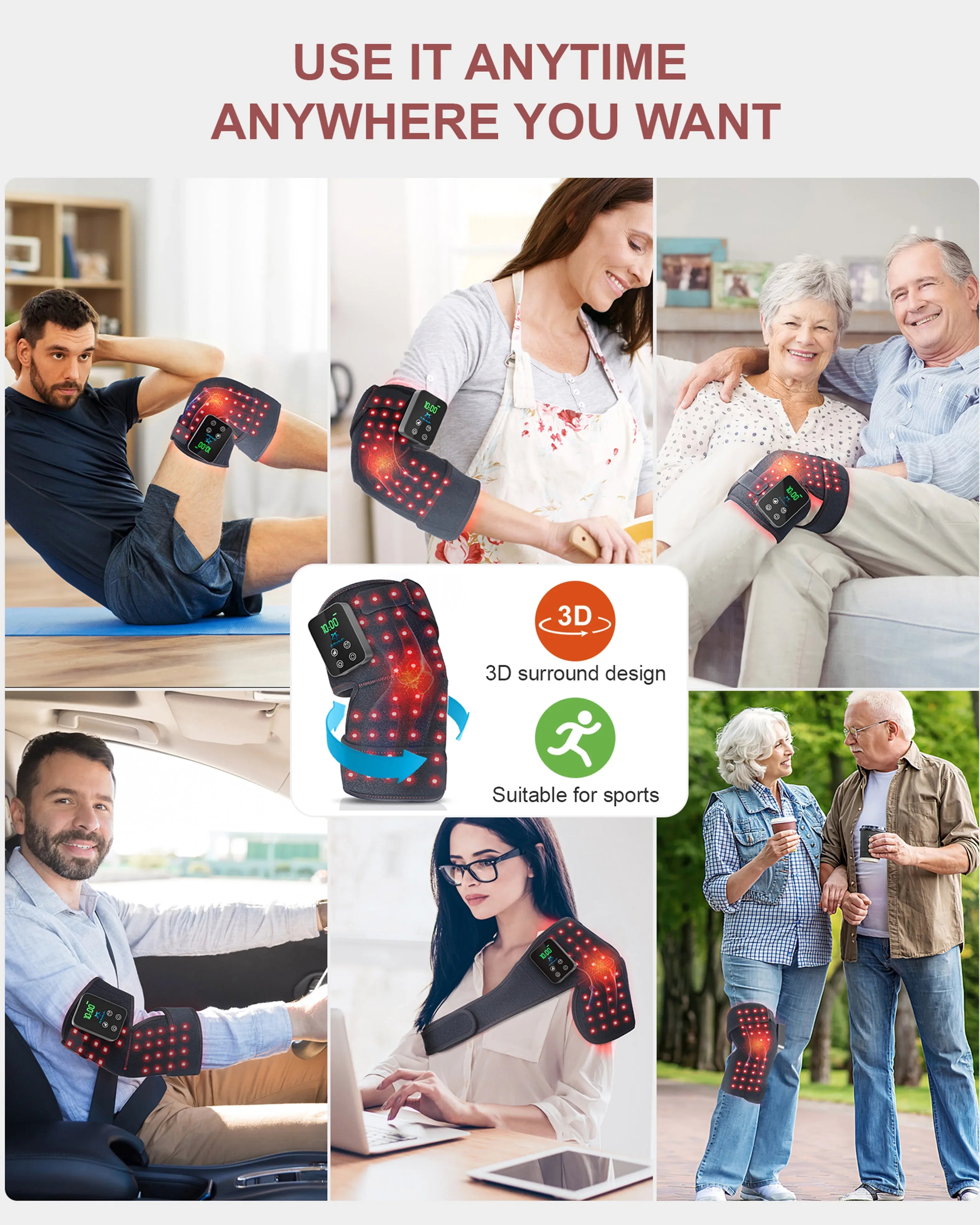Red Light Therapy Knee & Joint Pain Relief Wrap - 12