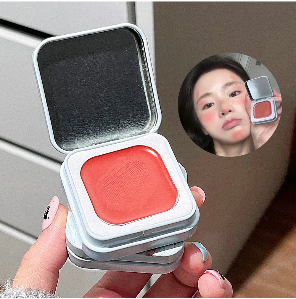 Matte Cream Cheek Blusher Palette for Natural Glow - 6