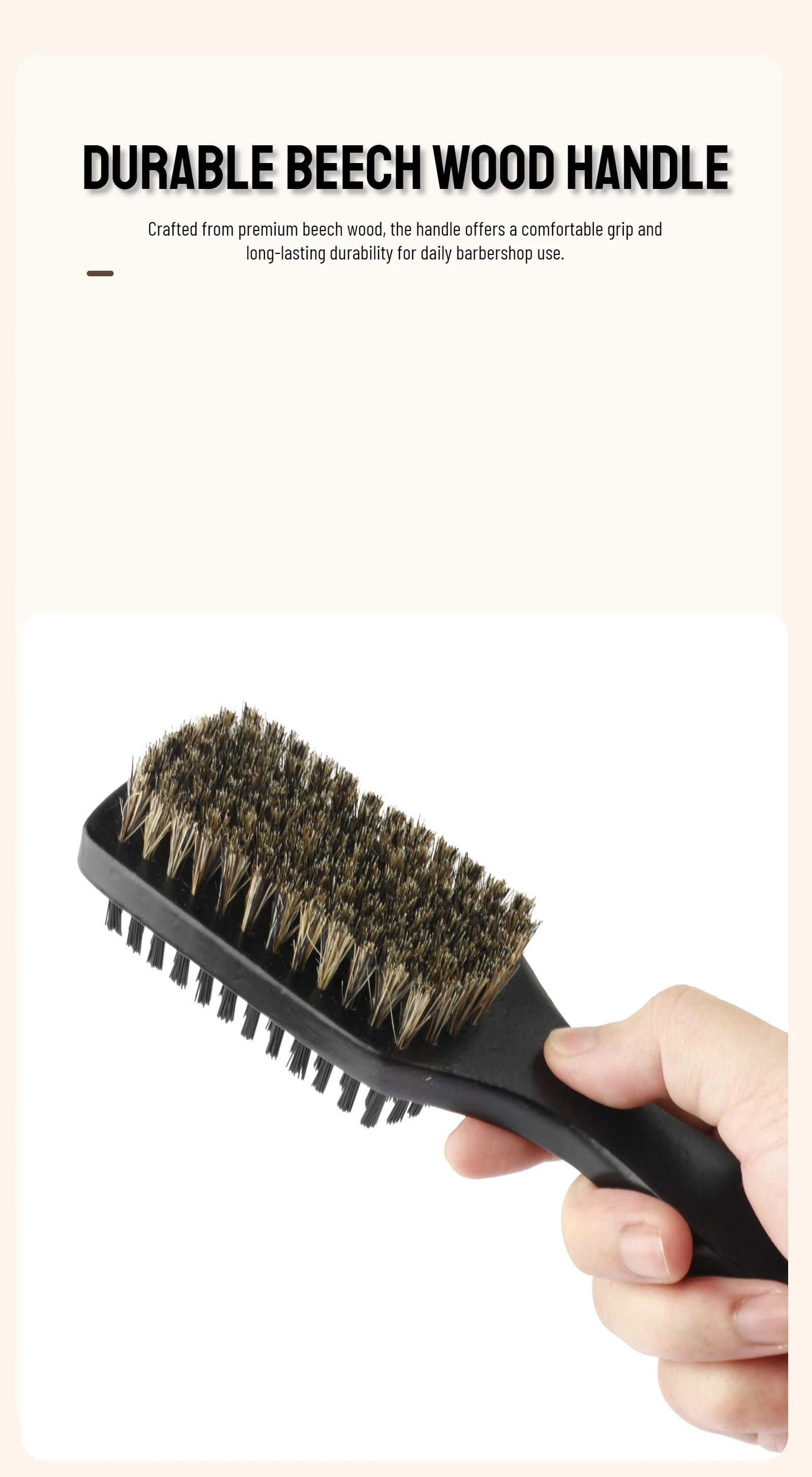 Dual-Sided Wooden Beard Grooming Brush for Styling - 14