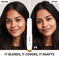 Color-Adapting Foundation Stick with Built-in Blending Brush