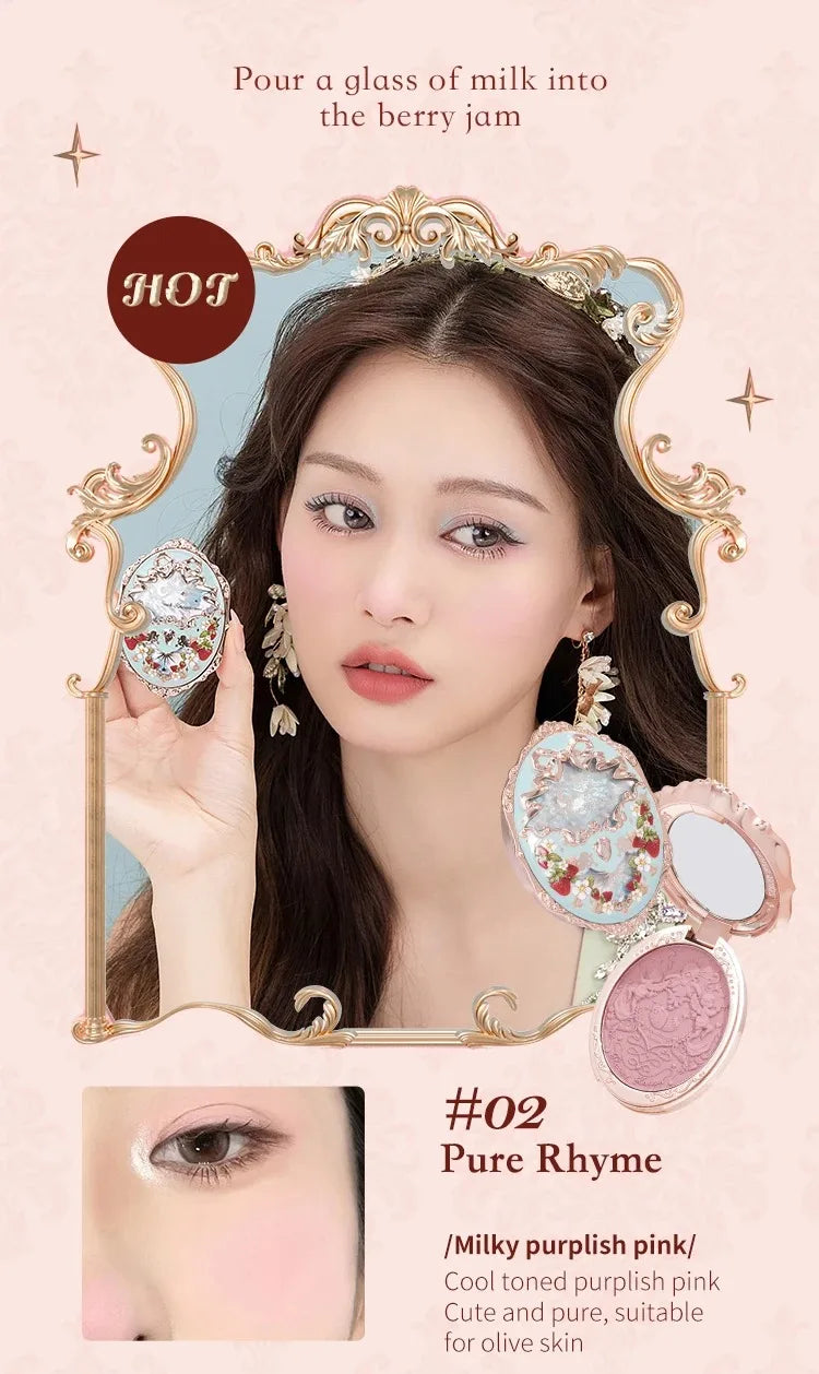 Embossed Long-Lasting Powder Blush for Silky Smooth Skin - 21
