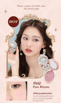Embossed Long-Lasting Powder Blush for Silky Smooth Skin