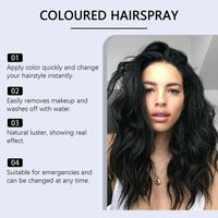 Instant Temporary Black Hair Color Spray for Roots and Styling