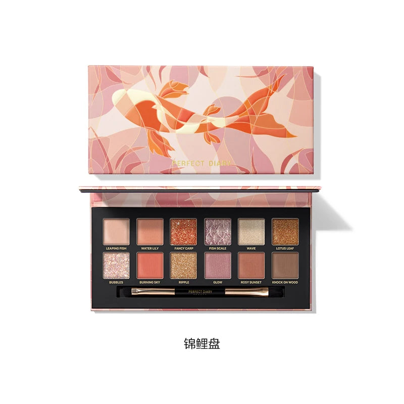 12-Color Waterproof Shimmer and Matte Eyeshadow Palette - 27
