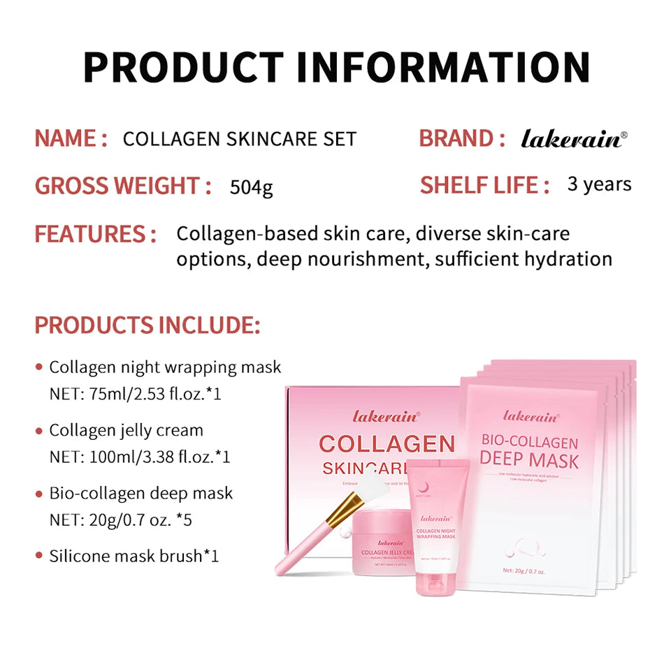 Collagen Hydrating Face Skincare Set for Radiant Skin - 17