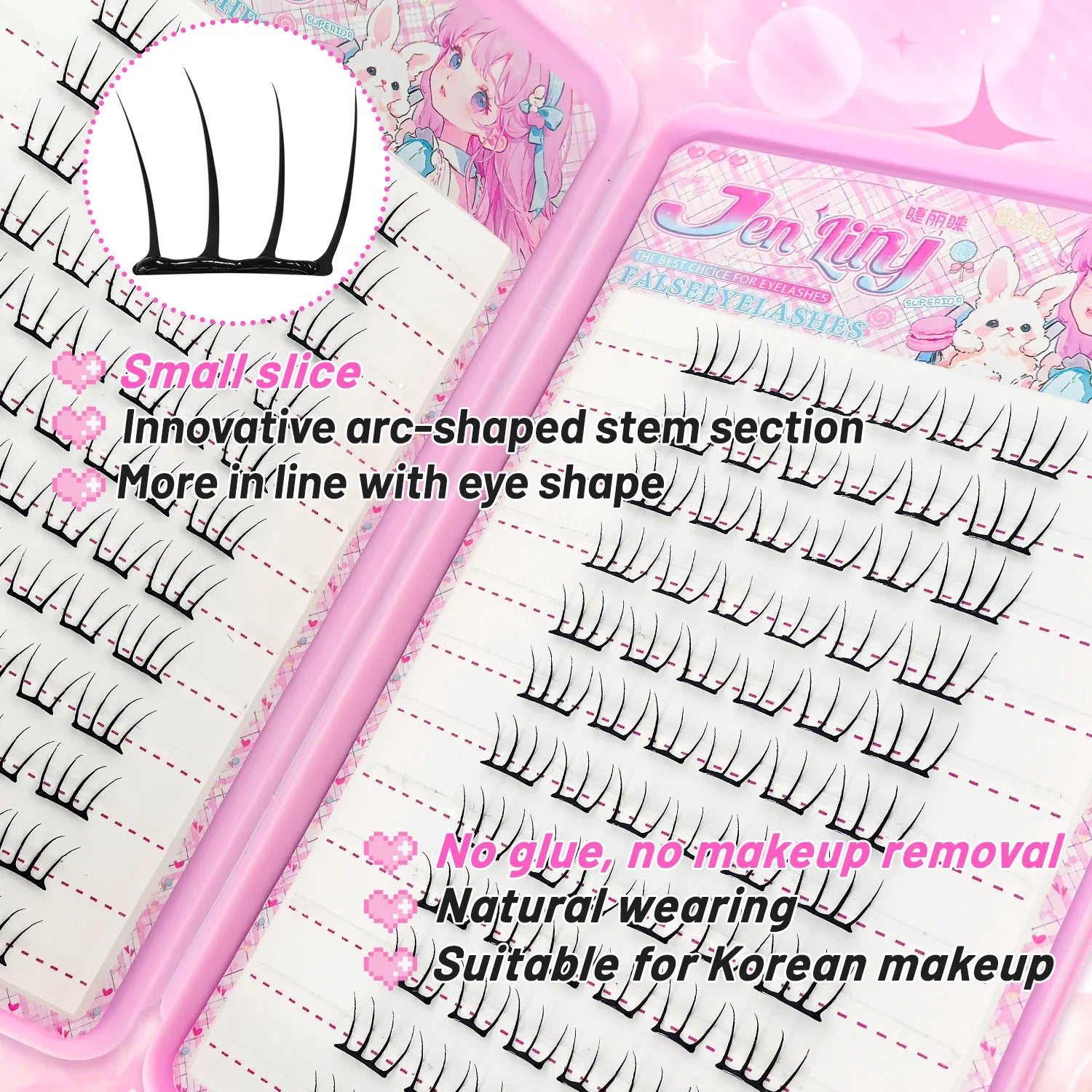 Self-Adhesive Cluster False Eyelashes for Quick Daily Application - 2