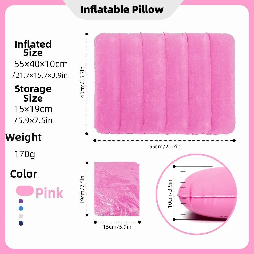 Inflatable Travel Pillow for Neck, Back, and Leg Support - 17