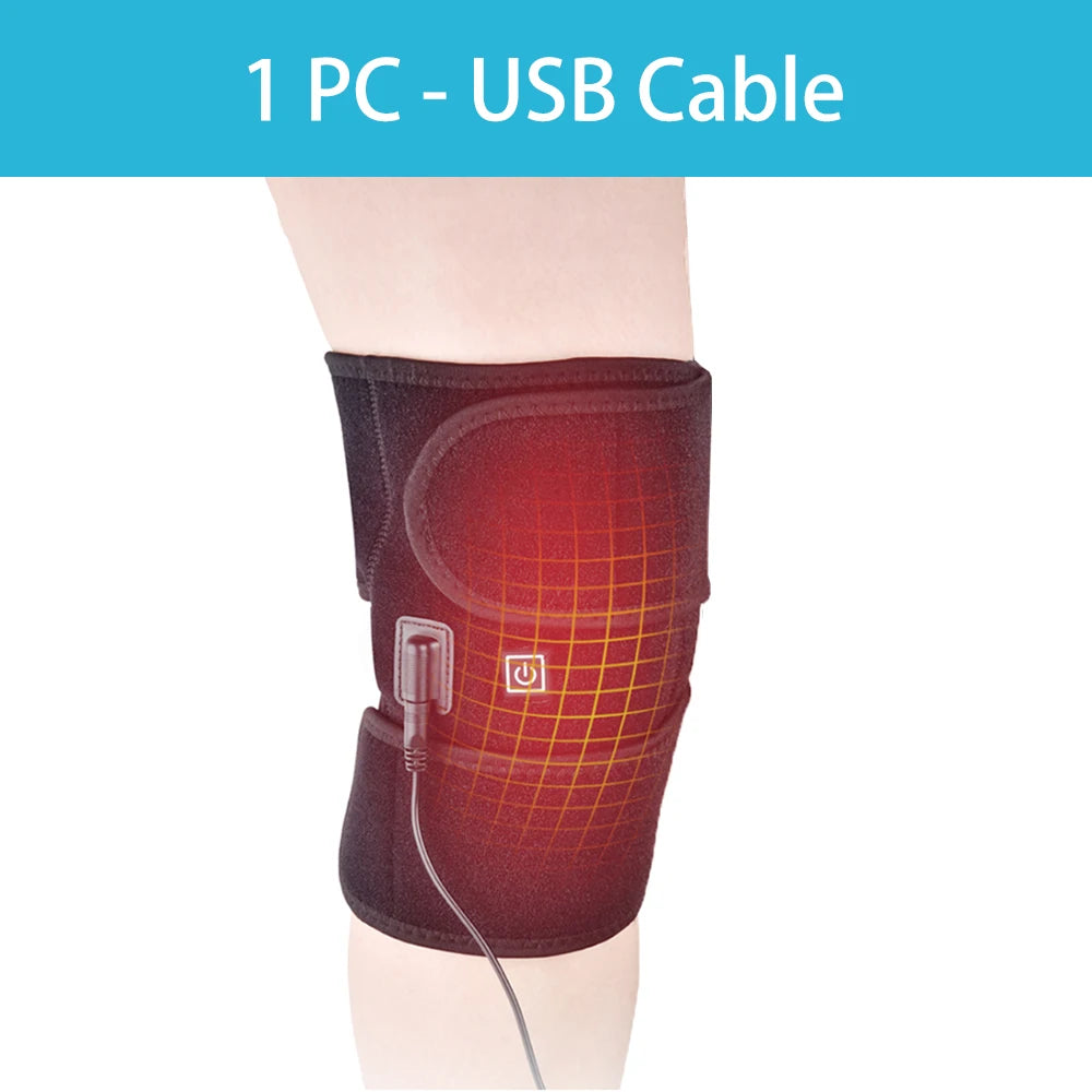 USB Electric Heated Knee Brace for Joint Pain and Recovery - 13