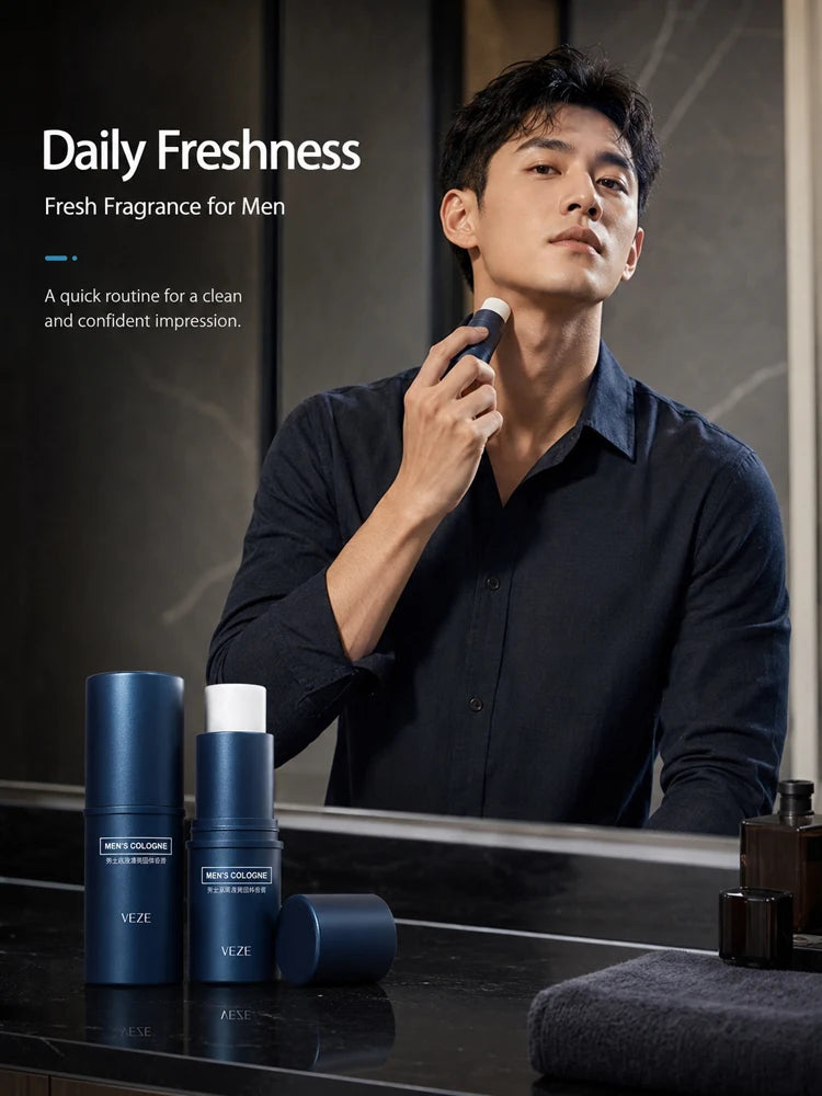 Portable Men’s Solid Cologne and Body Lotion Fragrance Set - 14
