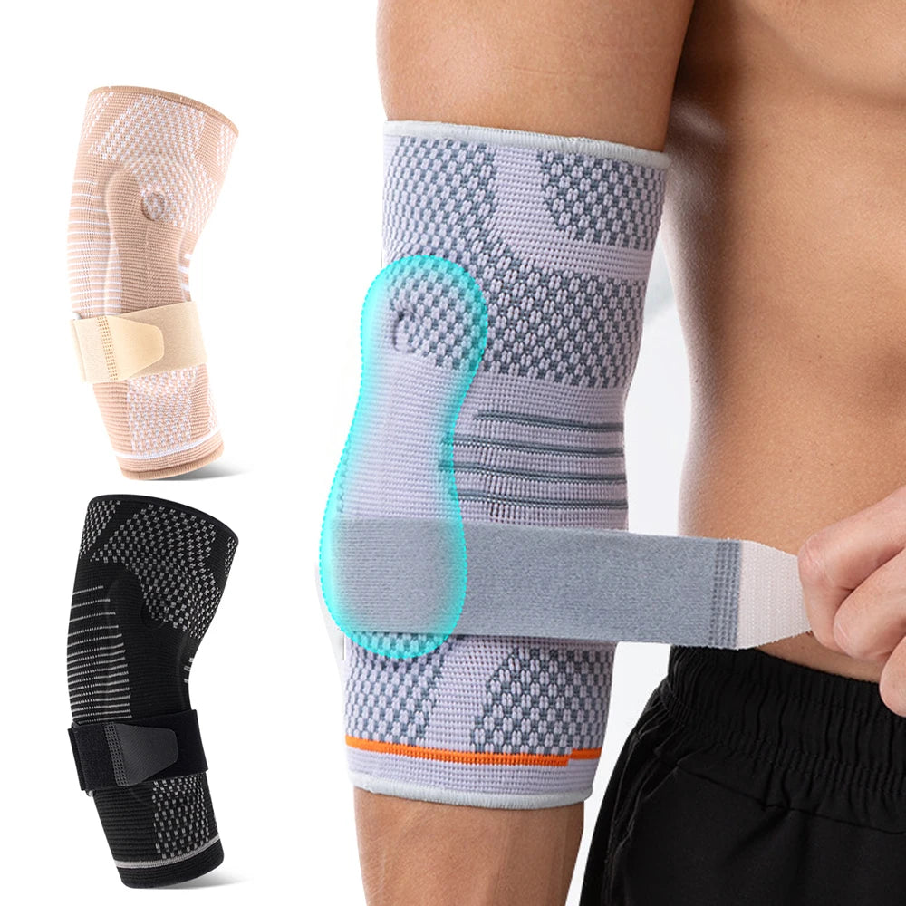 Adjustable Elbow Compression Support Brace with Gel Pads - 8