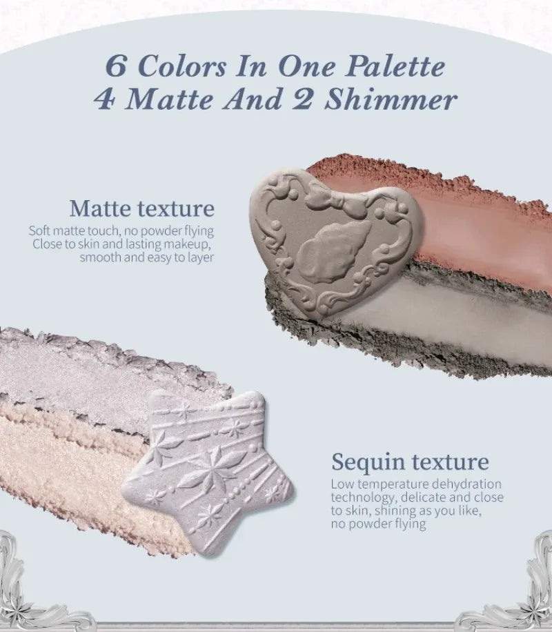 6-Color Shell Themed Eyeshadow Palette - 11