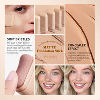 Matte Foundation Stick with Built-in Brush