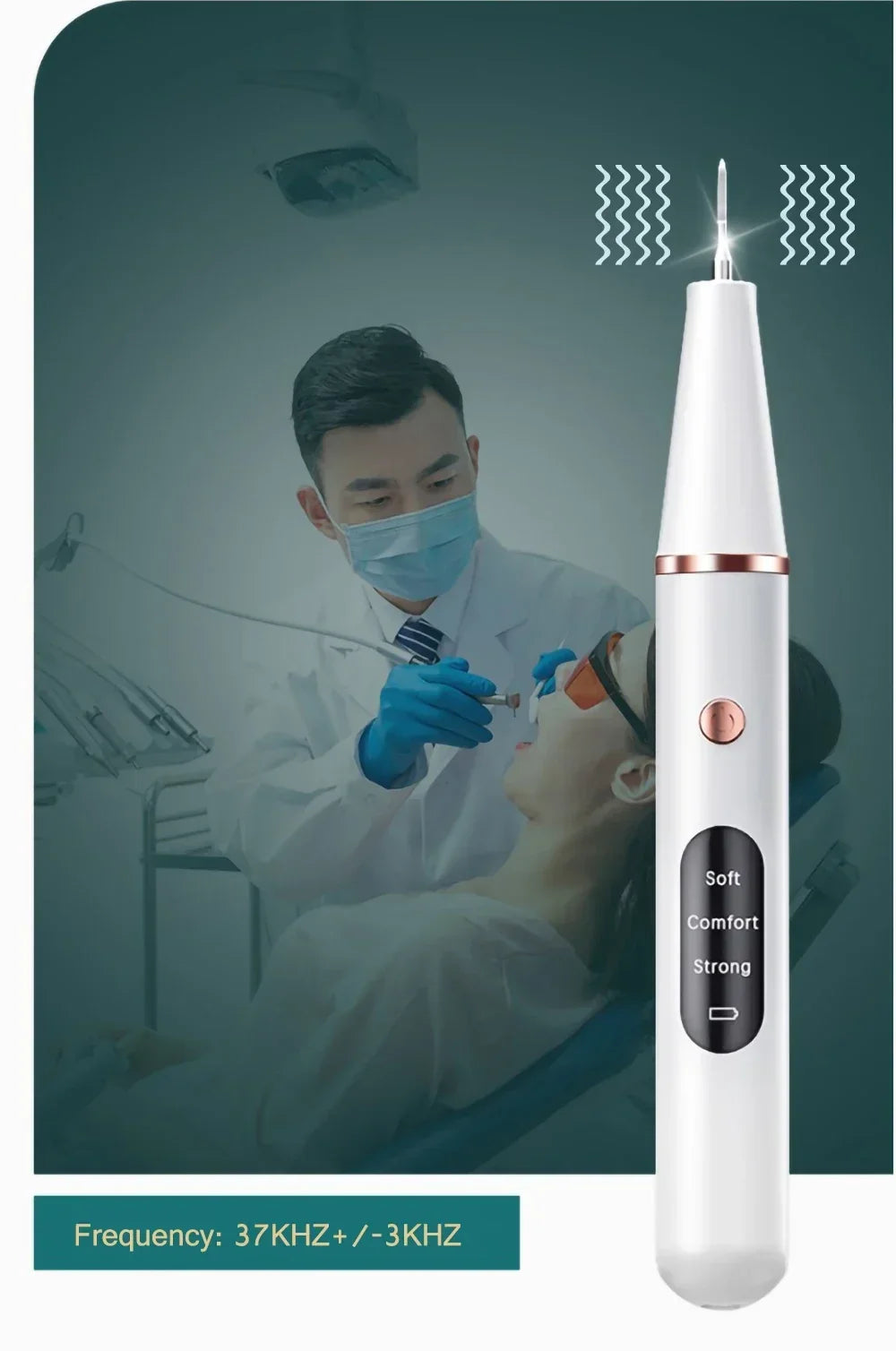 Electric Sonic Teeth Tartar Remover and Plaque Cleaner - 16