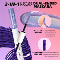 2-in-1 Glitter and Colored Mascara for Bold Eyelashes