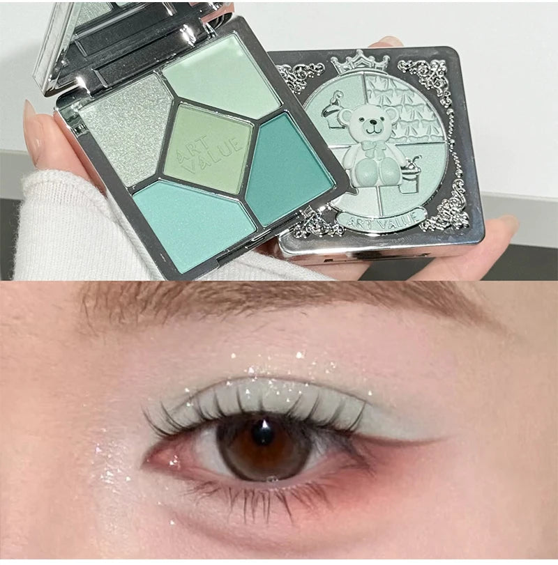 5-Color Shimmer and Matte Eyeshadow Palette - 7